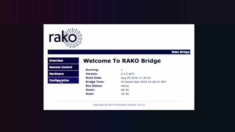 Connecting to the Rako bridge